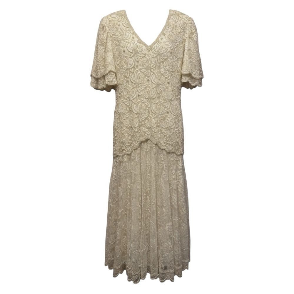 Scala Cream Lace Midi Dress